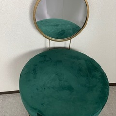 収納付きドレッサー ミラー＆スツール付き おしゃれ家具の画像
