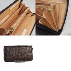 クロコダイル S-541 長財布 ニコチン  CROCODILE バッチワーク マットの画像
