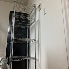 9月26日処分予定　高さ160cm　キャスター付きメタルラック　の画像