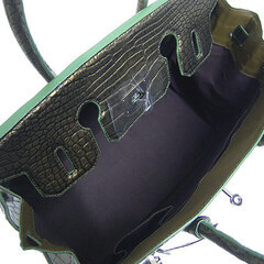クロコダイル YB-2103 ハンドバッグ ゴールド  CROCODILE 35cmの画像