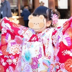 七五三着物セット女の子赤の画像