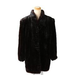 ミンクコート リメイク  新品 未使用 毛皮 SAGA SELECTEDミンク 黒 七分丈コートの買取・質預かり｜大阪の