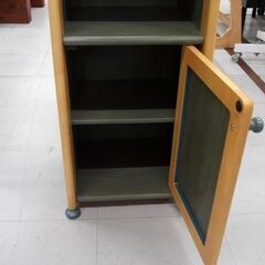 電話台 木製 収納家具  幅33x奥行30x高さ86.5cm 引き出し付き FAX台 苫小牧西店の画像