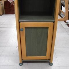 電話台 木製 収納家具  幅33x奥行30x高さ86.5cm 引き出し付き FAX台 苫小牧西店の画像