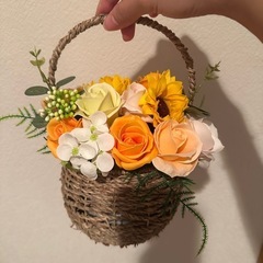 造花バスケット 2つの画像