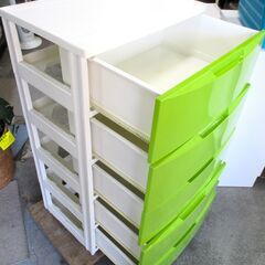 プラスチックチェスト 衣装棚 5段チェスト 衣装収納 ストッカー 幅55㎝×奥行38.5㎝×高さ99.5cm 配達可の画像