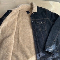 🙇‍♀️ご購入者様決定🙇‍♀️超美品✨GAPメンズデニム&ボアジャケット（L）の画像