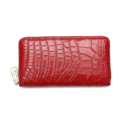 クロコダイル 20169 長財布 レッド  CROCODILE 外ポケット付 クロコダイルの画像