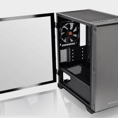 S.【開封済・未使用品】 Thermaltake  ミニタワーPCケース  強化ガラス スイングドアパネル採用 S100TG  ブラックの画像
