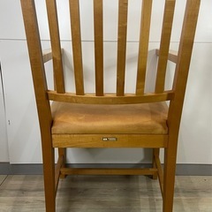 北の住まい設計社 ミッションチェア 肘置き付き 修復歴あり 二脚セット 中古の画像