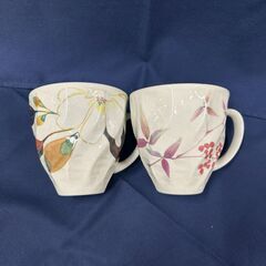 和風マグカップ（ペア）＆小皿セットの画像