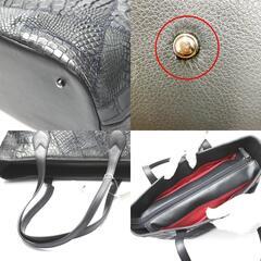 クロコダイル LB-7001 トートバッグ ネイビー  CROCODILE パッチワーク 天ファスナーの画像