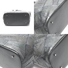 クロコダイル LB-7001 トートバッグ ネイビー  CROCODILE パッチワーク 天ファスナーの画像