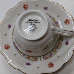 ノリタケ　Noritake Ivory China ティーセット　薔薇　葡萄の画像