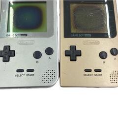 186000 ジャンク品 Nintendo 任天堂 ニンテンドウ GAME BOY pocket  MGB-001  ゴールド・シルバー 2点まとめ売り [250422HM110335]の画像