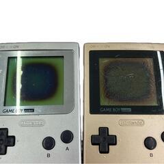 186000 ジャンク品 Nintendo 任天堂 ニンテンドウ GAME BOY pocket  MGB-001  ゴールド・シルバー 2点まとめ売り [250422HM110335]の画像