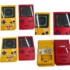 186000 ジャンク品 Nintendo 任天堂 ニンテンドウ GAME BOY Pocket ゲームボーイ ポケット MGB-001  イエロー　レッド 2点まとめ売り [250408HM060008]の画像