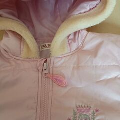 淡いピンクのアウター☆ダイヤボタン130cmの画像