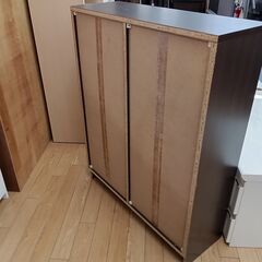 ★リユースのサカイつくば店★TK6400  収納棚 ブラウン H106×D29×W84 クリーニング済みTKKAGU の画像