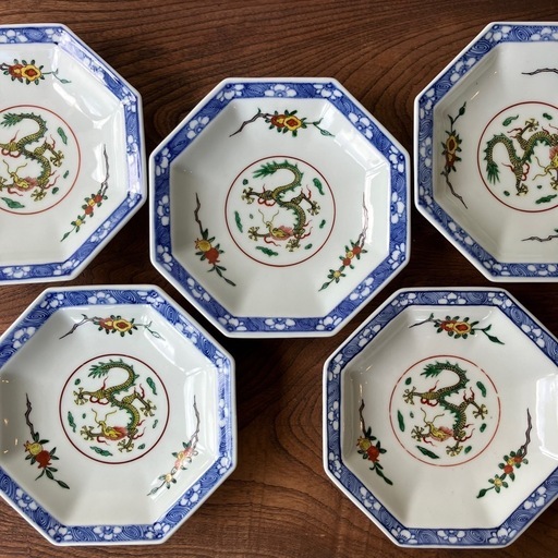 渋草焼　芳国舎　八角皿