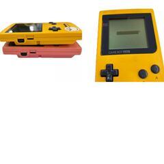 186000 ジャンク品 Nintendo 任天堂 ニンテンドウ GAME BOY Pocket ゲームボーイ ポケット MGB-001  イエロー　ピンク 2点まとめ売り [241202HM270185]の画像