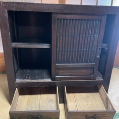 民芸家具　和家具 収納棚の画像