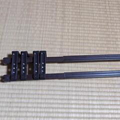 伸縮カーテンレールダブル　ブラウン　長の画像