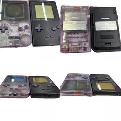 186000 現状品 Nintendo 任天堂 ニンテンドウ GAME BOY Pocket ゲームボーイ ポケット MGB-001  クリアパープル　ブラック 2点まとめ売り [1000027782407]の画像