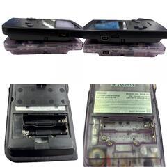 186000 現状品 Nintendo 任天堂 ニンテンドウ GAME BOY Pocket ゲームボーイ ポケット MGB-001  クリアパープル　ブラック 2点まとめ売り [1000027782407]の画像