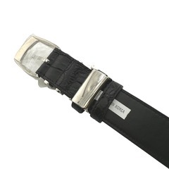 クロコダイル 0005 ベルト ブラック  CROCODILE 35mm マットクロコの画像