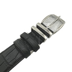 クロコダイル 0005 ベルト ブラック  CROCODILE 35mm マットクロコの画像