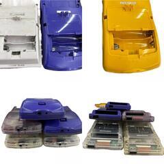 186000 現状品 Nintendo 任天堂 ニンテンドウ GAME BOY Pocket Color ゲームボーイ ポケット & カラー MGB-001　CGB-001  イエロー アズライトブルー スケルトン　クリア　クリアパープル　ブルー 9点まとめ売り [1000025390543]の画像