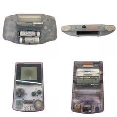 186000 ジャンク品 Nintendo 任天堂 ニンテンドウ Nintendo GAME BOY COLOR アドバンス AGB-001 CGB-001  スケルトン 2点まとめ売り [1000025364032]の画像