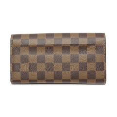ルイヴィトン N60114 長財布 ブラウン×ピンク  LOUIS VUITTON ローズ・バレリーヌ ダミエの画像