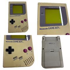 186000 ジャンク品 Nintendo 任天堂 ニンテンドウ GAMEBOY  初代ゲームボーイ　（ライトボーイ付き） DMG-01　VLB-01  グレー 2点まとめ売り [250610HM070014]の画像
