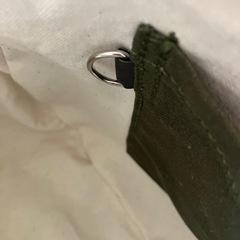【ハンドメイド】帆布トートバッグ ダークカーキ ボトルホルダー付き0905新品未使用の画像