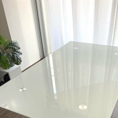 ★【ニトリ　ガラス昇降式テーブル】★お値下げ中★の画像