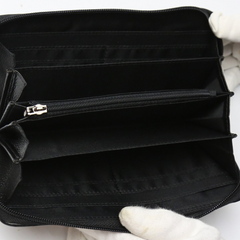 オーストリッチ LB-5055 長財布 マルチカラー  ostrich 黒ステッチ ラウンドファスナーの画像