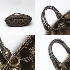 コーチ 15935 ハンドバッグ ブラウン  COACH オプアートソフィア キャンバスの画像