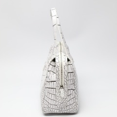 クロコダイル lb3208 ハンドバッグ ホワイト  CROCODILE  クロコダイルの画像