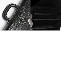 カイマンクロコダイル 3678 セカンドバッグ ブラック  CAIMAN CROCODILE ワニ メンズの画像