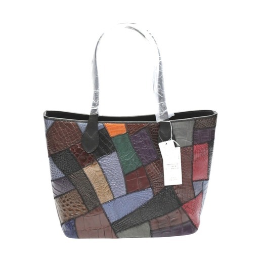 クロコダイル LB-7001 トートバッグ マルチカラー  CROCODILE 天ファスナー パッチワーク