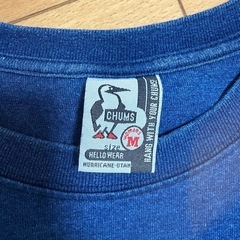 CHUMS ロゴ Tシャツ Mサイズ ブルーの画像