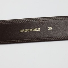 クロコダイル  ベルト ブラウン  CROCODILE ステッチ 全長：107cmの画像