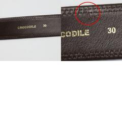 クロコダイル  ベルト ブラウン  CROCODILE ステッチ 全長：107cmの画像