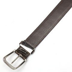 クロコダイル  ベルト ブラウン  CROCODILE ステッチ 全長：107cmの画像