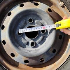 軽自動車に！ 13インチ 4本 スズキ 純正 鉄ホイール タイヤ付 鉄チン スチールホイール の画像