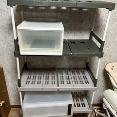 押入れ　クローゼット　収納ラック　収縮タイプ2セット
の画像