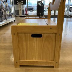 ★ジモティ割引あり★【リユースのサカイ野々市店】キッズ用収納ベンチ 木製 (幅)64×(奥行き)38×(高さ)59cm ※クリーニング済みの画像