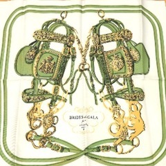 エルメス カレ45 スカーフ オレンジ  HERMES ガウロッシュシルクツイル プチカレの画像